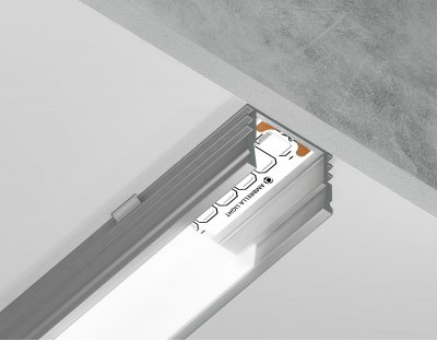 Алюминиевый профиль накладной 18*4 для светодиодной ленты до 15мм Ambrella GP1750AL GP