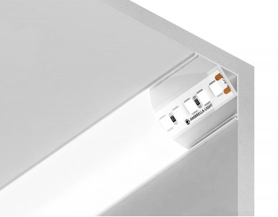 Алюминиевый профиль угловой круглый 15.7*15.7 для светодиодной ленты до 9,78мм Ambrella GP2100WH GP