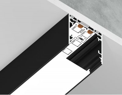 Алюминиевый профиль накладной/подвесной "Profile System" 25*25 для светодиодной ленты до 23мм Ambrella GP2500BK GP