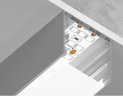 Алюминиевый профиль накладной/подвесной "Profile System" 35*35 для светодиодной ленты до 26мм Ambrella GP2550AL GP