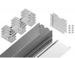 Алюминиевый профиль накладной/подвесной "Profile System" 35*35 для светодиодной ленты до 26мм Ambrella GP2550AL GP
