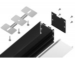Алюминиевый профиль накладной/подвесной "Profile System" 35*35 для светодиодной ленты до 26мм Ambrella GP2550BK GP