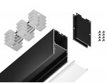 Алюминиевый профиль накладной/подвесной "Profile System" 35*67 для светодиодной ленты до 32,8мм Ambrella GP3000BK GP