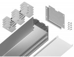 Алюминиевый профиль накладной/подвесной "Profile System" 50*50 для светодиодной ленты до 41,4мм Ambrella GP3100AL GP