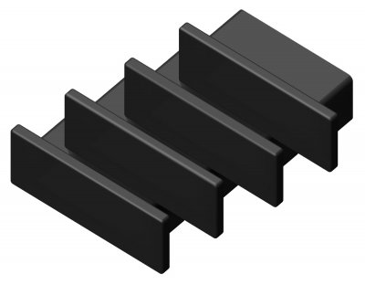 Заглушка для накладного алюминиевого профиля GP1700 (комплект 4шт) Ambrella GP8320 GP Заглушка для накладного алюминиевого профиля GP1700 (комплект 4шт) Ambrella GP8320 GP