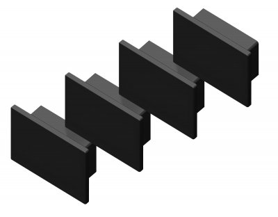 Заглушка для накладного алюминиевого профиля GP1750 (комплект 4шт) Ambrella GP8370 GP Заглушка для накладного алюминиевого профиля GP1750 (комплект 4шт) Ambrella GP8370 GP