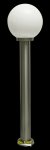 Светильник GPL-062PE2 E27 60Вт IP44 нержавеющая сталь, плафон-матовый шар PMMA-250мм