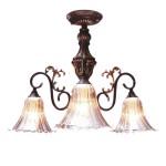 Светильник потолочный GRACIA-CL60E14*3AB металл, стекло E14*2*60W