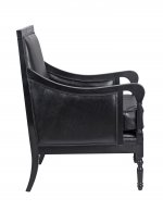 Классическое кресло Colin Black Leather MAK interior GS-9016-GL Черный