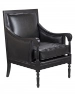 Классическое кресло Colin Black Leather MAK interior GS-9016-GL Черный