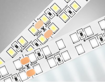 Светодиодная лента двухрядная Ambrella Light GS3702 2835 240Led /24W m/ 24V IP20 4500K 5m Ambrella GS3702 GS