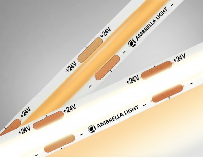 Светодиодная лента Ambrella Light GS4651 COB 320Led /10W m/ 24V IP20 3000K 5m Ambrella GS4651 COB 320Led/ 10W m/ 24V IP20 3000K/ 5000*8*1.54mm (2 конт.)