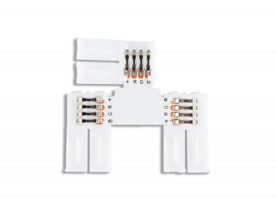 Соединитель T для светодиодной ленты 5050 12/24V (4 конт.) GS7001 (5шт) Ambrella GS7001 GS
