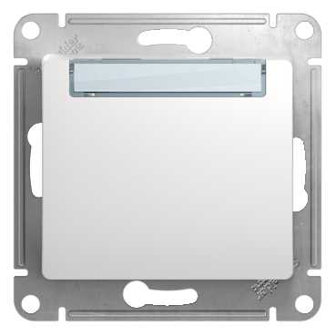SE Glossa Бел Кнопка нажимнаяс табличкой, сх.1 (GSL000119)