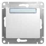 SE Glossa Бел Кнопка нажимнаяс табличкой, сх.1 (GSL000119)