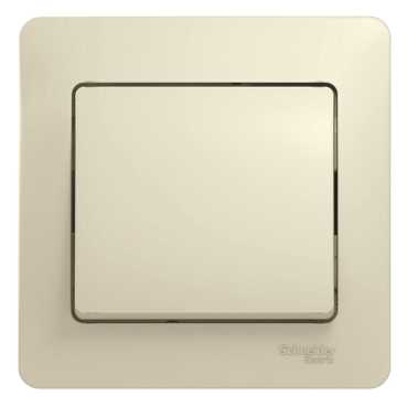 SE Glossa Беж Выключатель 1-клавишный, сх.1 (в сборе с рамкой) (GSL000212)