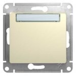 SE Glossa Беж Кнопка нажимная с табличкой, сх.1 (GSL000219)