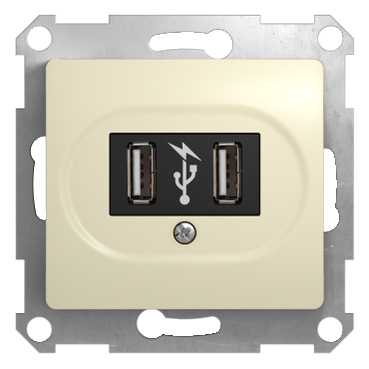 SE Glossa Беж USB Розетка (GSL000232)