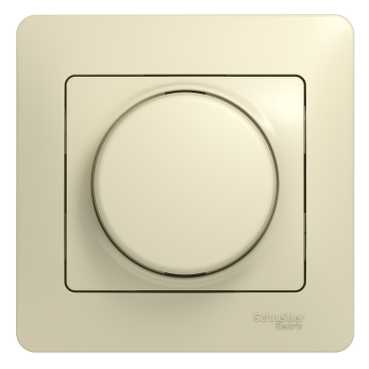 SE Glossa Беж Светорегулятор (диммер) универсальный, 600Вт/ВА (в сборе с рамкой) (GSL000236)