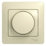 SE Glossa Беж Светорегулятор (диммер) универсальный, 600Вт/ВА (в сборе с рамкой) (GSL000236)