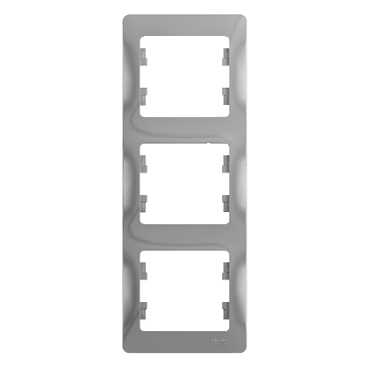 SE Glossa Алюминий Рамка 3-я, вертикальная (GSL000307)