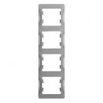 SE Glossa Алюминий Рамка 4-я, вертикальная (GSL000308)