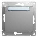 SE Glossa Алюминий Кнопка нажимная с табличкой, сх.1 (GSL000319)