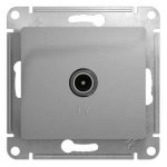 SE Glossa Алюминий TV Розетка проходная 4DB (GSL000392)