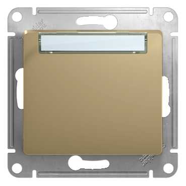 SE Glossa Титан Кнопка нажимная с табличкой, сх.1 (GSL000419)