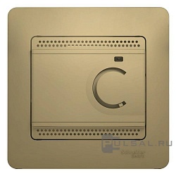 SE Glossa Титан Термостат электронный теплого пола с датчиком, 10A (в сборе с рамкой) (GSL000438)