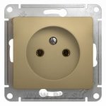 SE Glossa Титан Розетка без заземления (GSL000441)