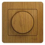 SE Glossa Дерево Дуб Светорегулятор (диммер) поворотный, 300Вт (в сборе с рамкой) (GSL000534)