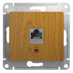 SE Glossa Дерево Дуб Розетка компьютерная RJ45 кат.5E (GSL000581K)