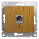 SE Glossa Дерево Дуб Розетка телефонная RJ11 (GSL000581T)