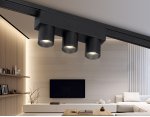 Светильник светодиодный трековый для шинопровода Magnetic Ultra Slim Ambrella GV1504/3 BK черный IP20 6W 4200K 48V 24° 122*26*55