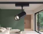 Светильник светодиодный трековый ZOOM для шинопровода Magnetic Ultra Slim Ambrella GV1571 BK черный IP20 10W 4200K 48V 15-51° D55*185