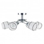 Светильник потолочный Gera-CL60E14*6CH металл, стекло E14*5*60W