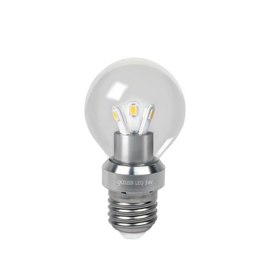 Лампа Gauss НА105202203 LED P45 Globe Crystal clear 3W E27 4100K