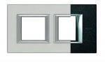 Legrand Bticino Axolute HA4802M2HRLV Черный мрамор Ардезия Рамка 2+2 мод прямоугольная (надпись горизонтально)