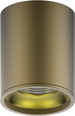 LED светильник накладной HD001 12W (кофе золото) 3000K 79x100,900лм (HD001)