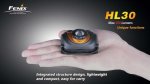 Фонарь Fenix HL30 черно-желтый с батарейкой