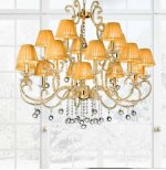 Подвесной светильник Masiero ILCRISTALLO 16 Oro Lucido CR