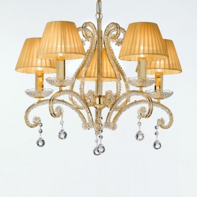 Подвесной светильник Masiero ILCRISTALLO 5 Oro Lucido CR Подвесной светильник Masiero ILCRISTALLO 5 Oro Lucido CR