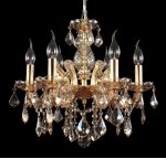 Люстра INES SP6 GOLD/AMBER (2041/306) Crystal lux