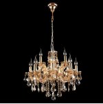 Люстра INES SP8+4 GOLD/AMBER (2041/312) Crystal lux