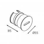 IT01-R712 white светильник встраиваемый для стен и ступеней Italline
