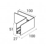 IT012-5034 black соединитель угловой