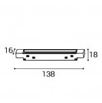 IT012-5040 black соединитель линейный
