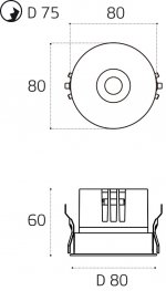 IT014-0208 nickel светильник встраиваемый влагозащищенный