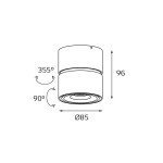 IT02-001 DIM black светильник потолочный Italline